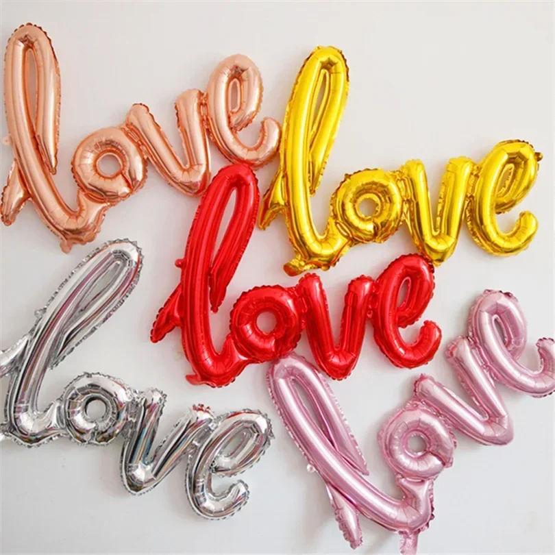 Wedding Qq - 1pc piccola lettera d'amore palloncino foil