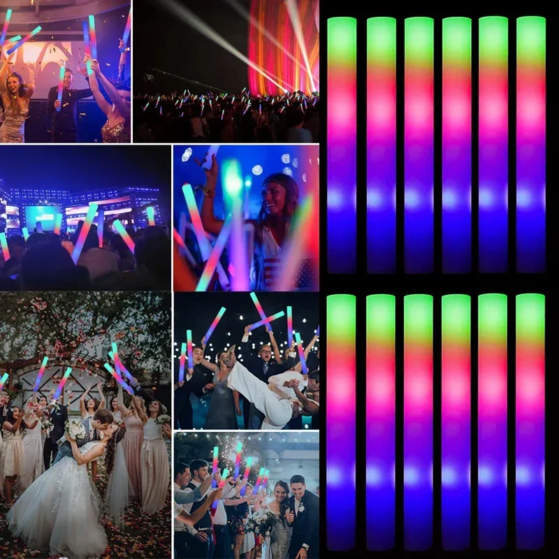 Wedding Supply Bulk - 15/30 Pezzi Bastoncini Luminosi LED Colorati