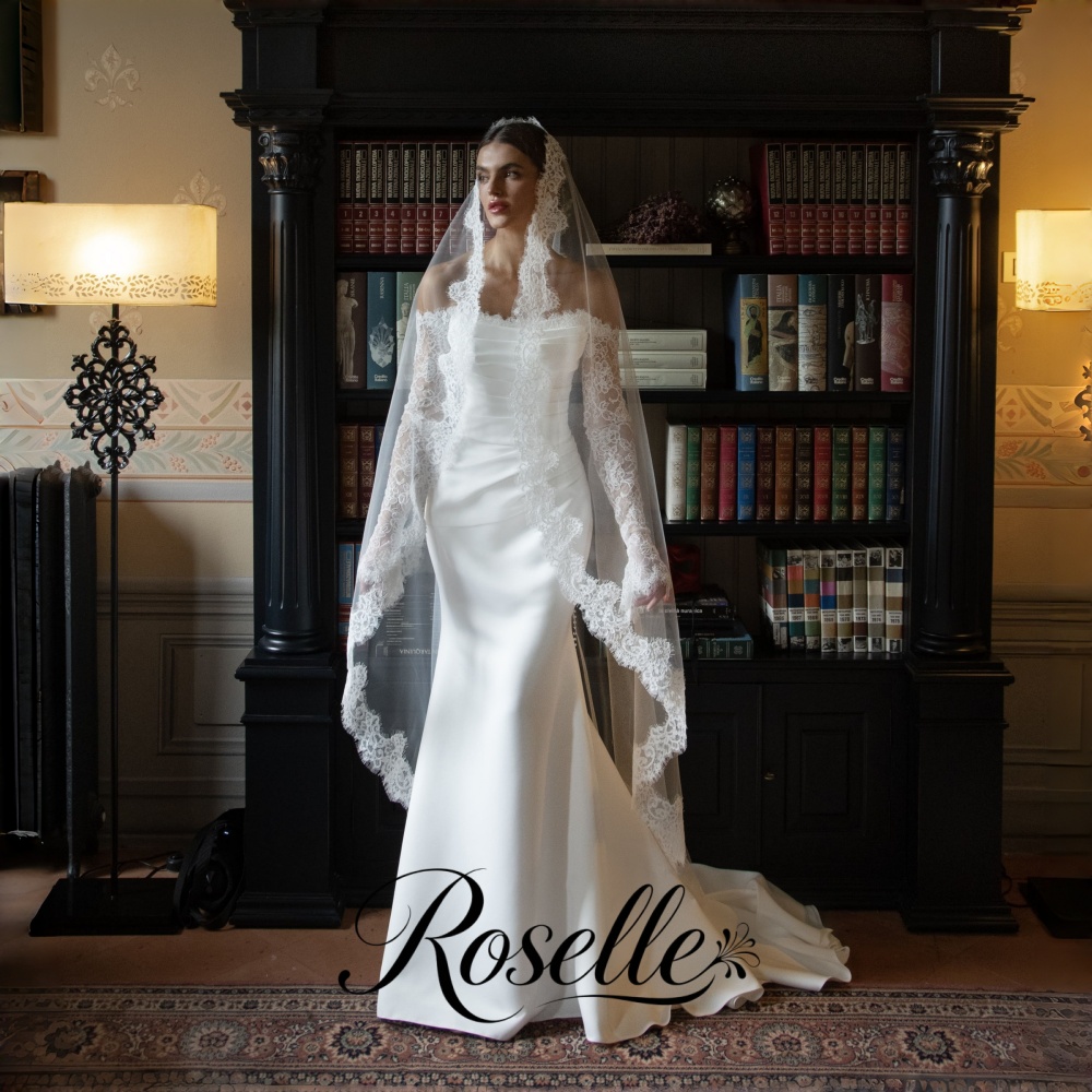 Wedding Qw - ROSELLE Abito da Sposa Elegante Stile
