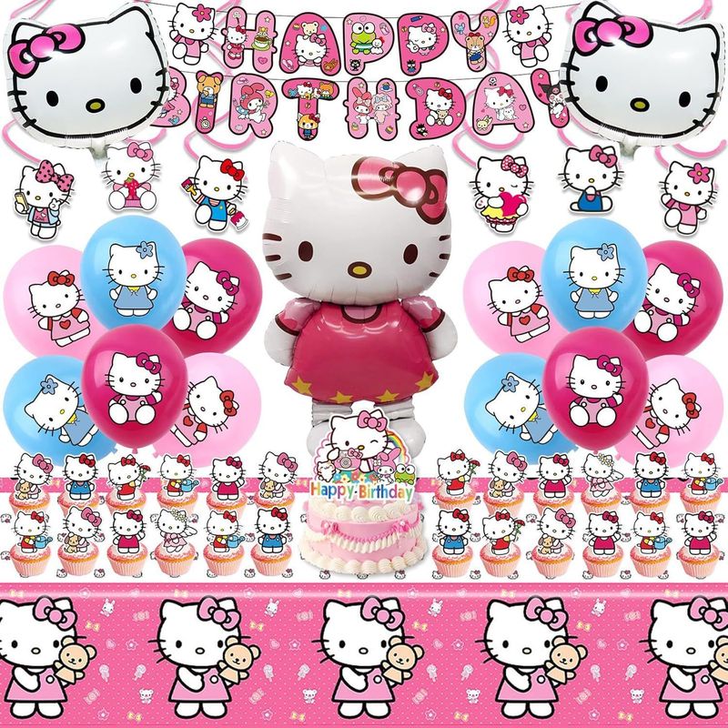 Confetti Balloon Set - Decorazioni per Feste Hello Kitty: Striscioni