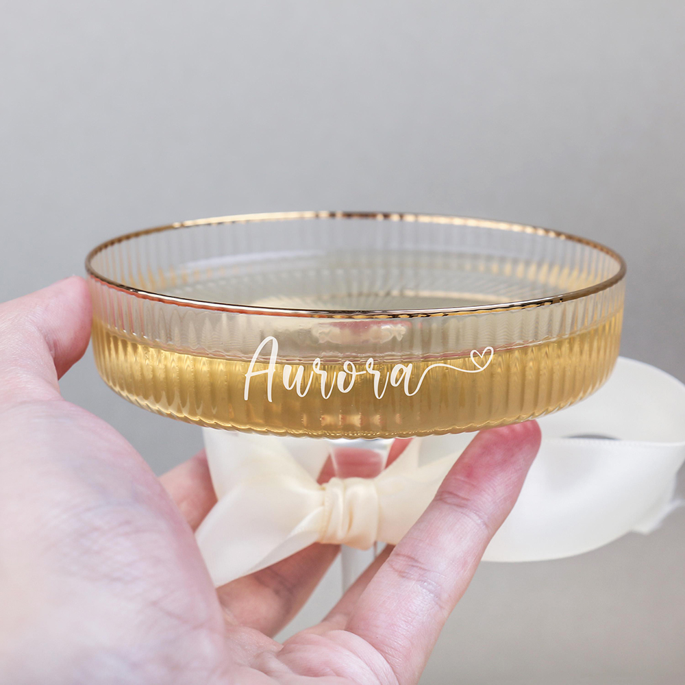 Champagne Tower Set - Bicchieri da champagne a costine personalizzati