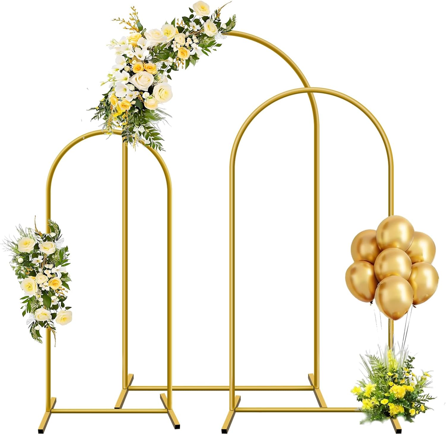 Confetti Balloon Set - 1pc arco in metallo dorato fondale