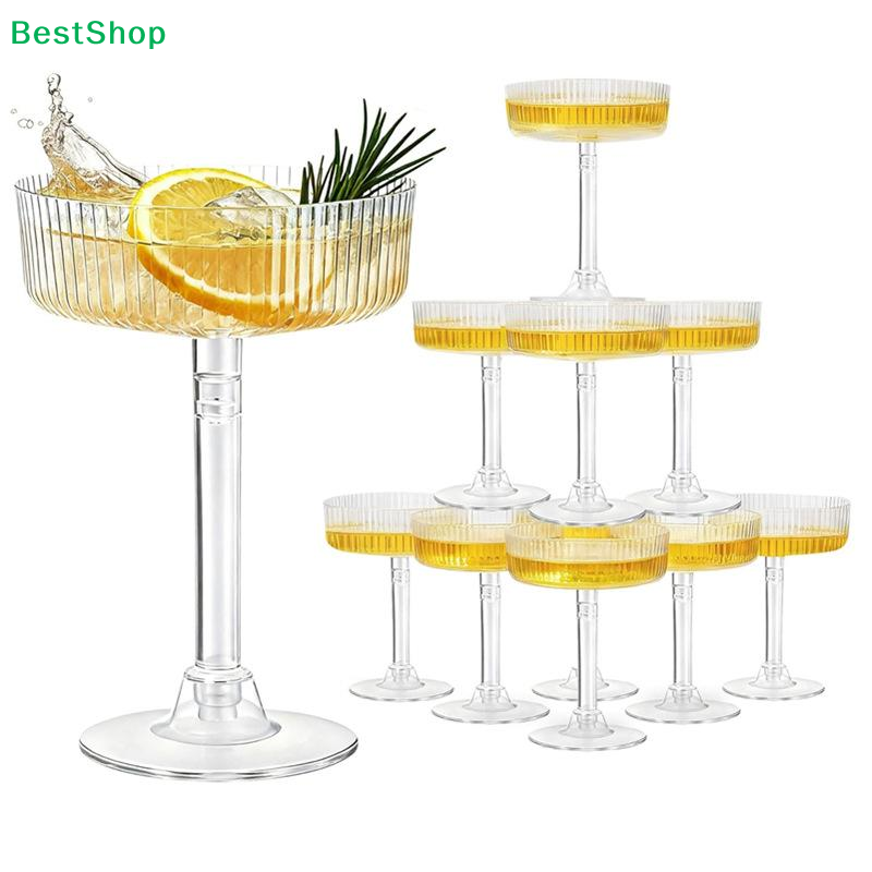 Champagne Tower Set - ☽ 10 bicchieri da martini in