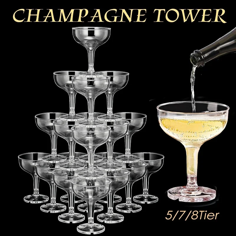 Champagne Tower Set - Torre di Bicchieri da Champagne a