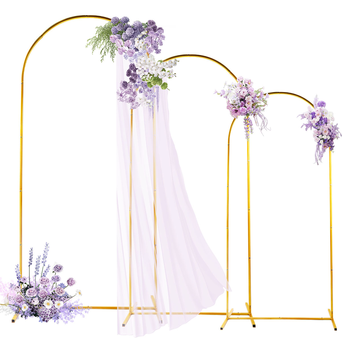 Confetti Balloon Set - Kit arco in metallo dorato da