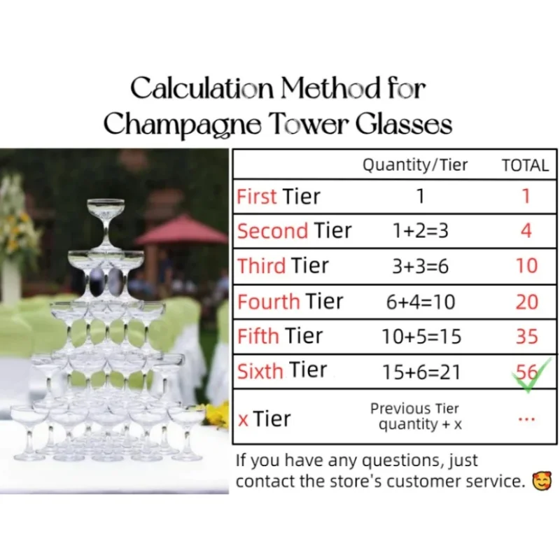 Set di 20-60 Bicchieri in Acri - Champagne Tower Set recensione e prezzo
