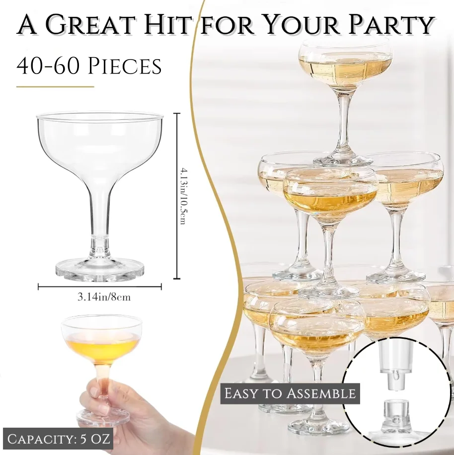 Set di 20-60 Bicchieri in Acri - Champagne Tower Set recensione e prezzo