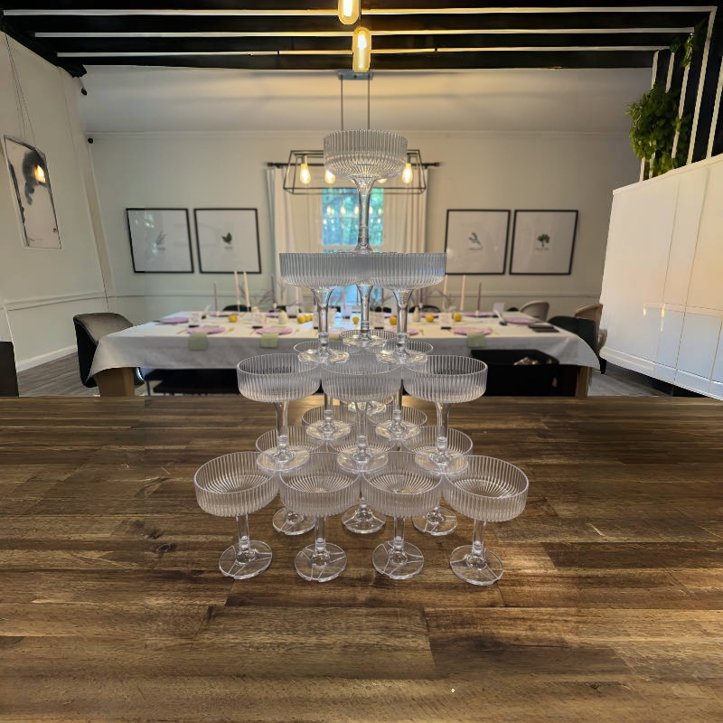 Bicchieri da champagne in plas - Champagne Tower Set recensione e prezzo