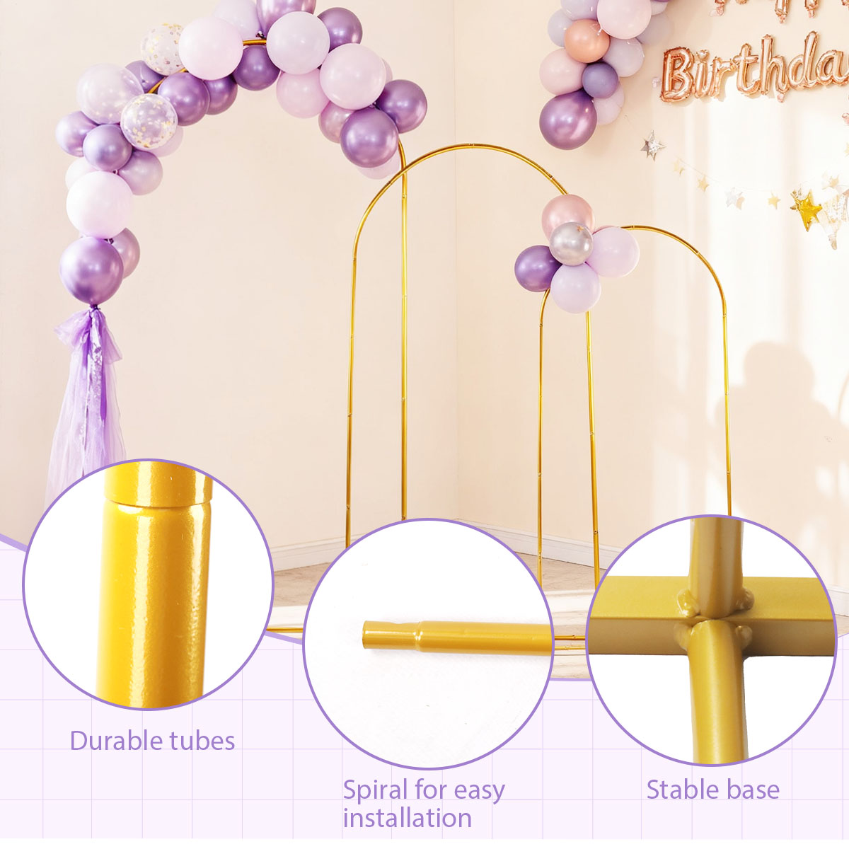 Kit arco in metallo dorato da  - Confetti Balloon Set recensione e prezzo